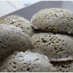 Multi Grain Idli served in a white dish