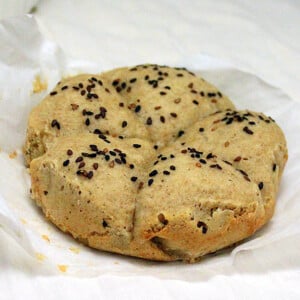 vegan gluten free rolls on parchment paper