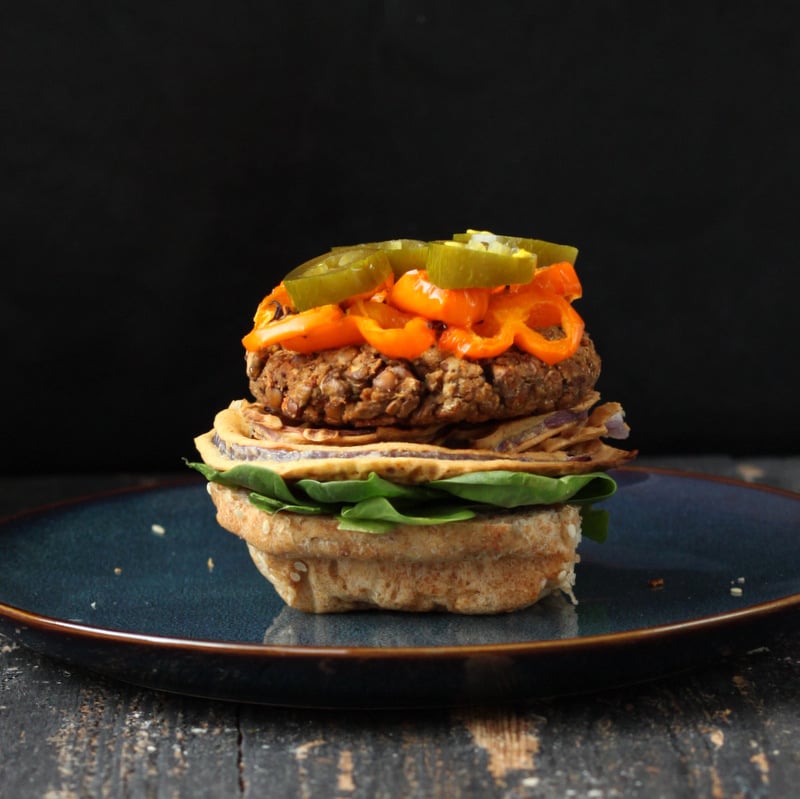 Red Lentil Cauliflower Burger Vegan Recipe (GF option) Vegan Richa