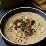 bowl of cream of mushroom soup