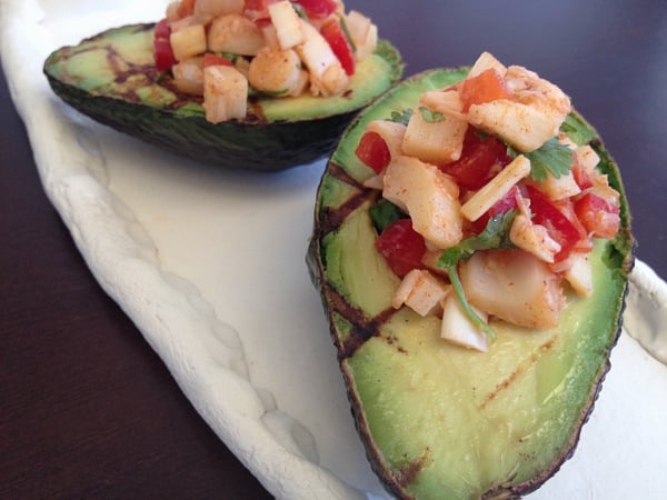 grilled avocado with hearts of palm salsa - 3