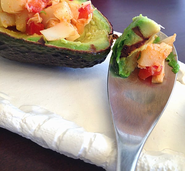 grilled avocado with hearts of palm salsa - 4