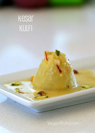 Kesar Kulfi Recipe - Indian Ice Cream with Saffron. Vegan Glutenfree