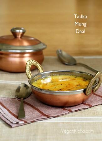 Mom's Simple Moong Dal Recipe with Garlic Chili Tadka.