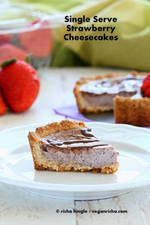 Vegan Strawberry Cheesecake Tarts for 2. Glutenfree Recipe