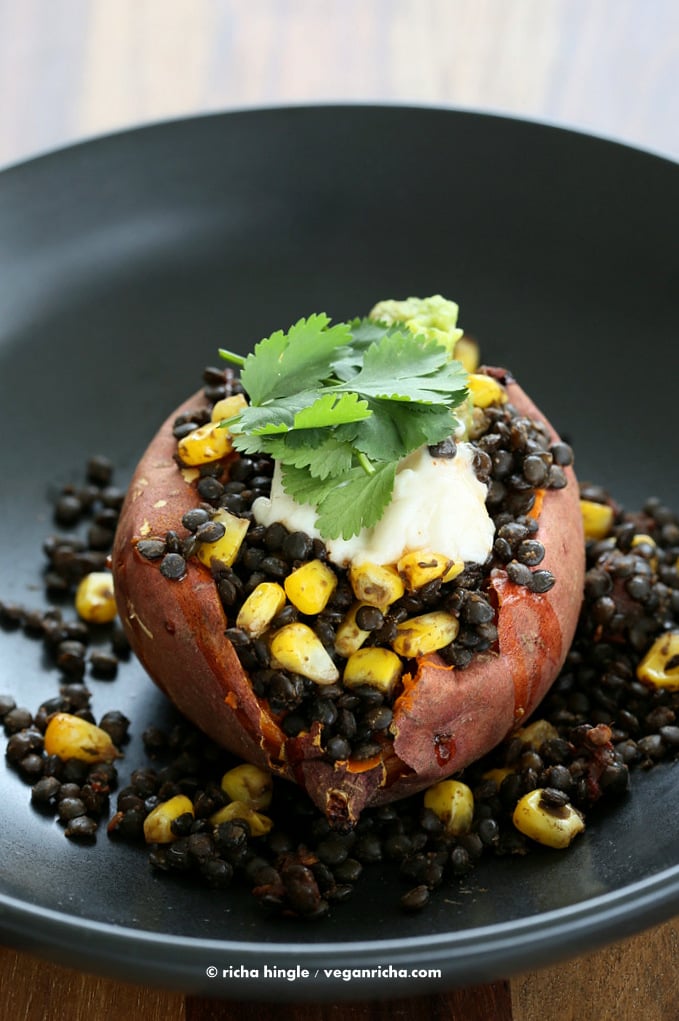 Lentil Stuffed Sweet Potatoes | Vegan Richa