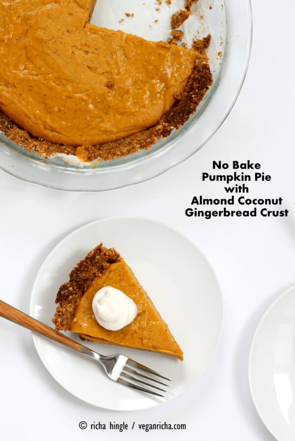 No Bake Vegan Pumpkin Pie | Vegan Richa #vegan #glutenfree #veganricha