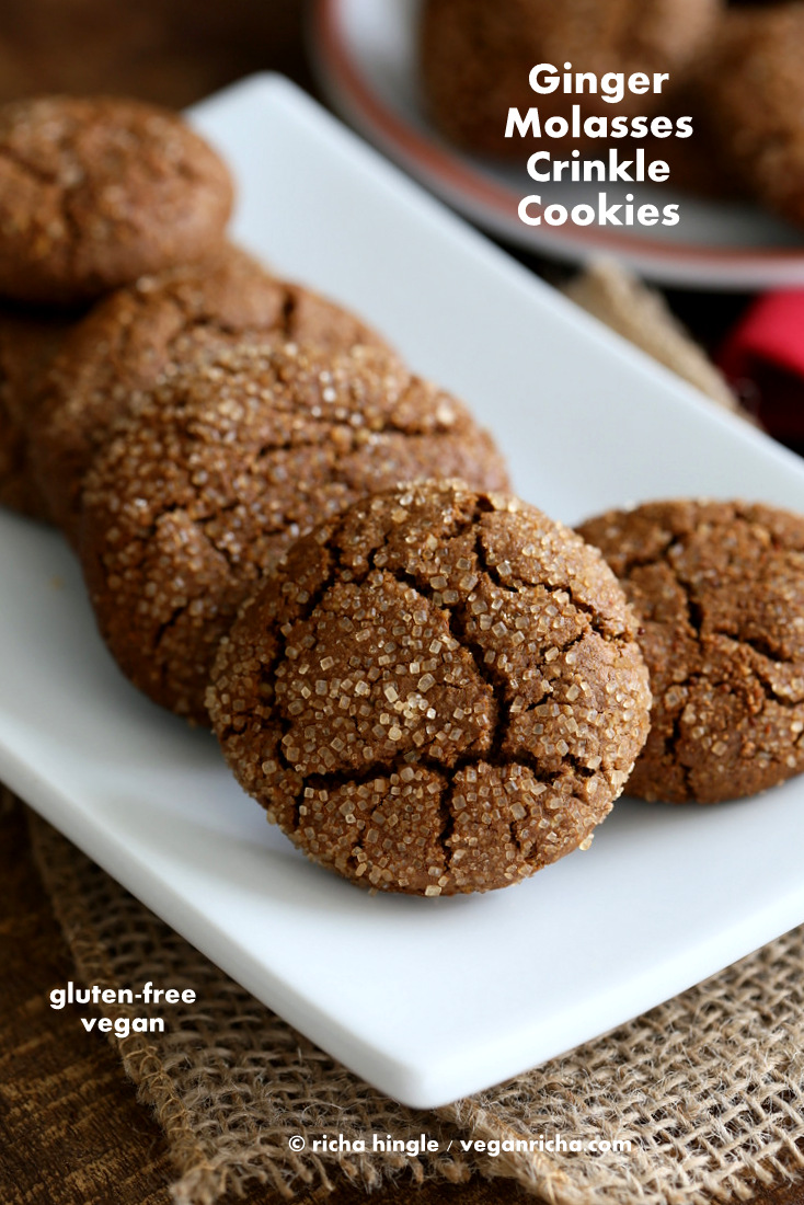 Vegan Gluten free Ginger Molasses cookies
