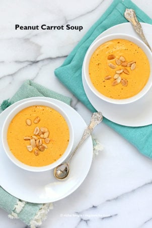 Vegan Carrot Peanut Soup | Vegan Richa