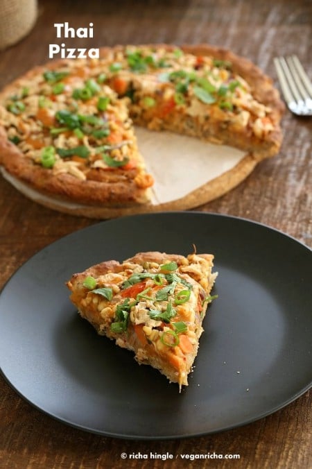 Vegan Thai Pizza GF Crust | Vegan Richa