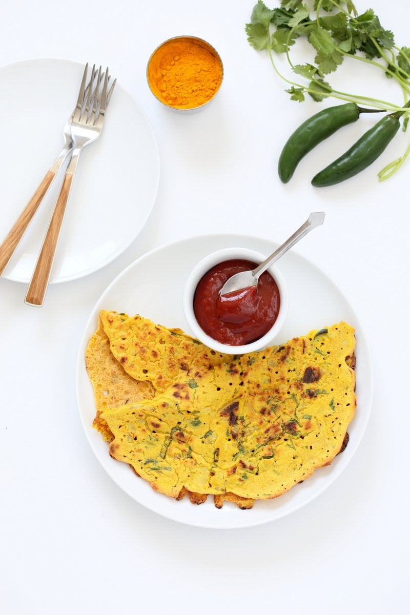 Vegan Chickpea flour Pancakes - Besan Chilla-image
