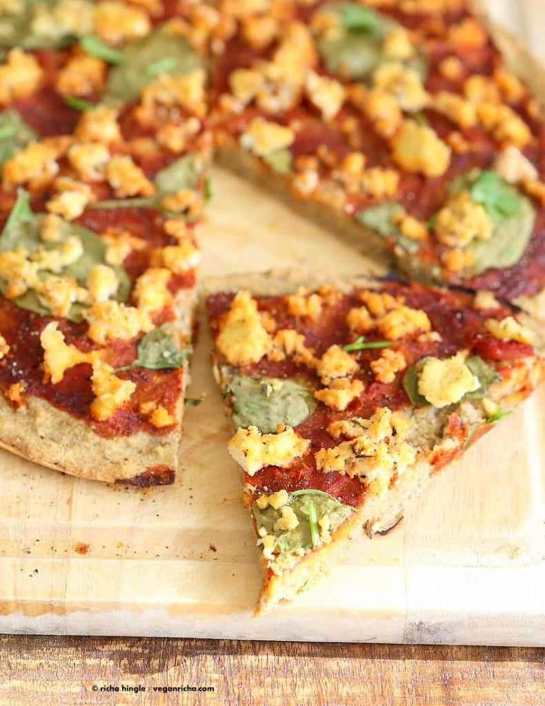 Gluten free Yeast free Vegan Pizza Crust Recipe - Vegan Richa