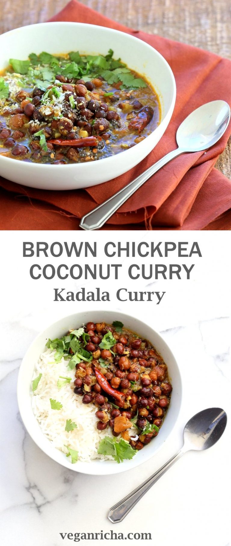 Brown Chickpea Coconut Curry Kadala Curry Vegan Richa