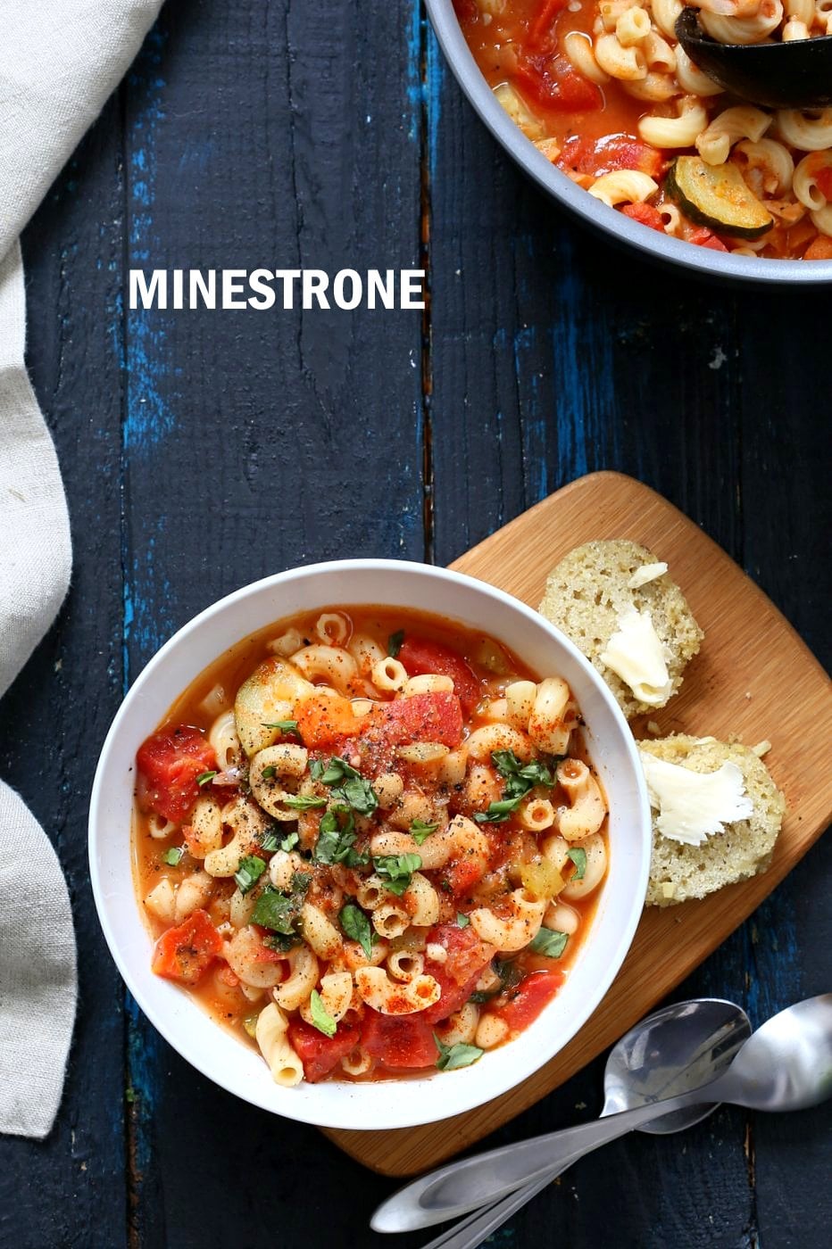 Vegan Minestrone - Veggies Pasta & White Bean Soup