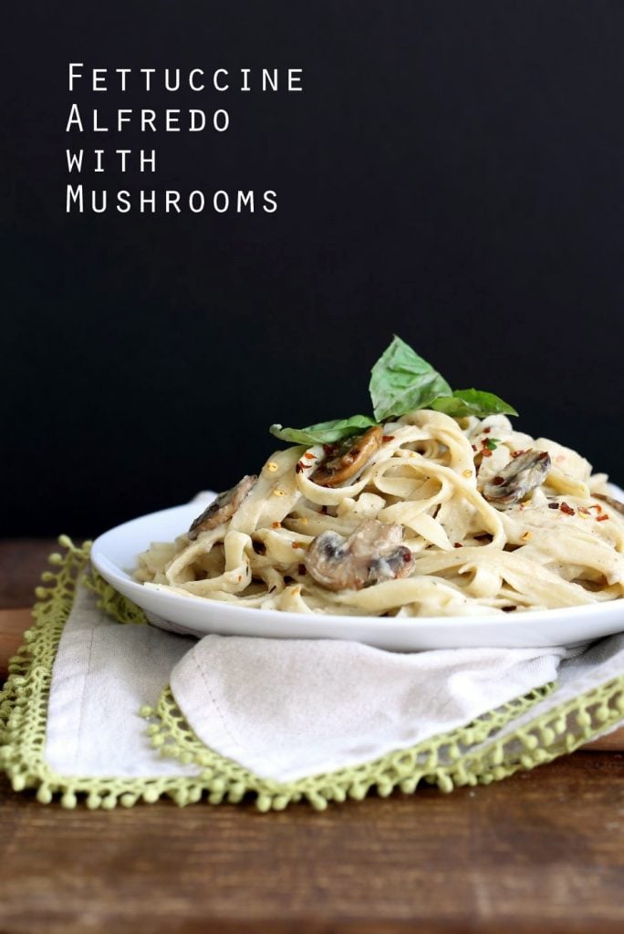 Vegan Fettuccine Alfredo with Mushrooms. Nutfree Vegan Richa