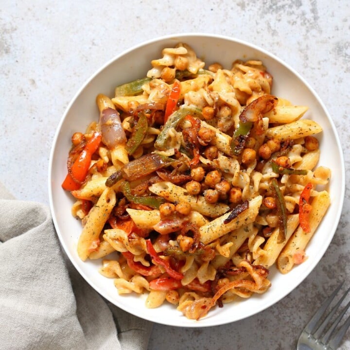 Vegan Fajita Pasta with Chickpeas & Peppers Vegan Richa