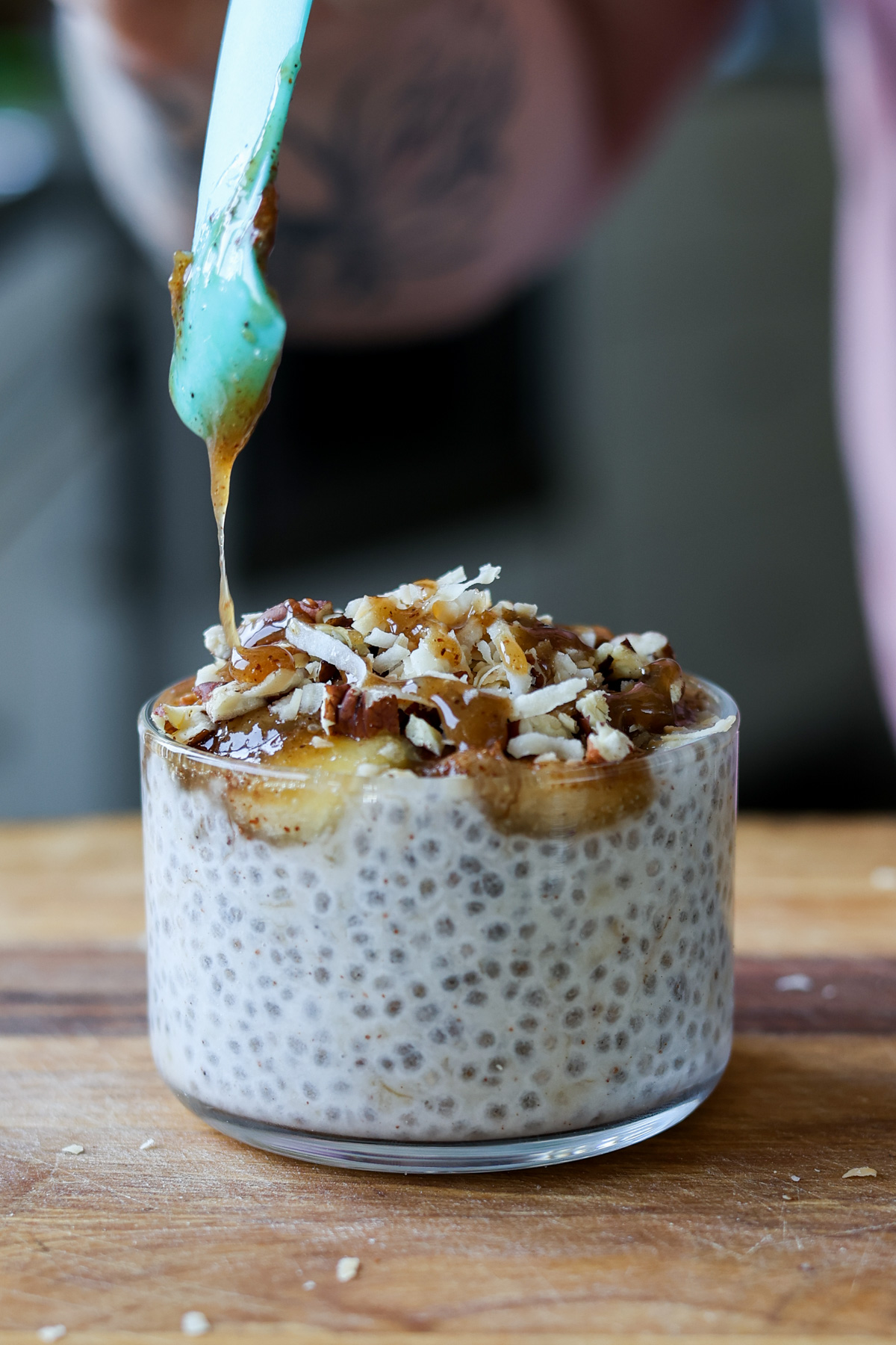 Banana Chia Pudding with Caramelized Banana and Coconut