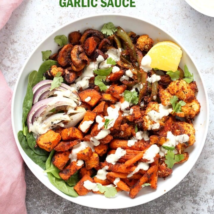 Cajun Roasted Vegetable Bowl with Garlic Sauce Vegan Richa