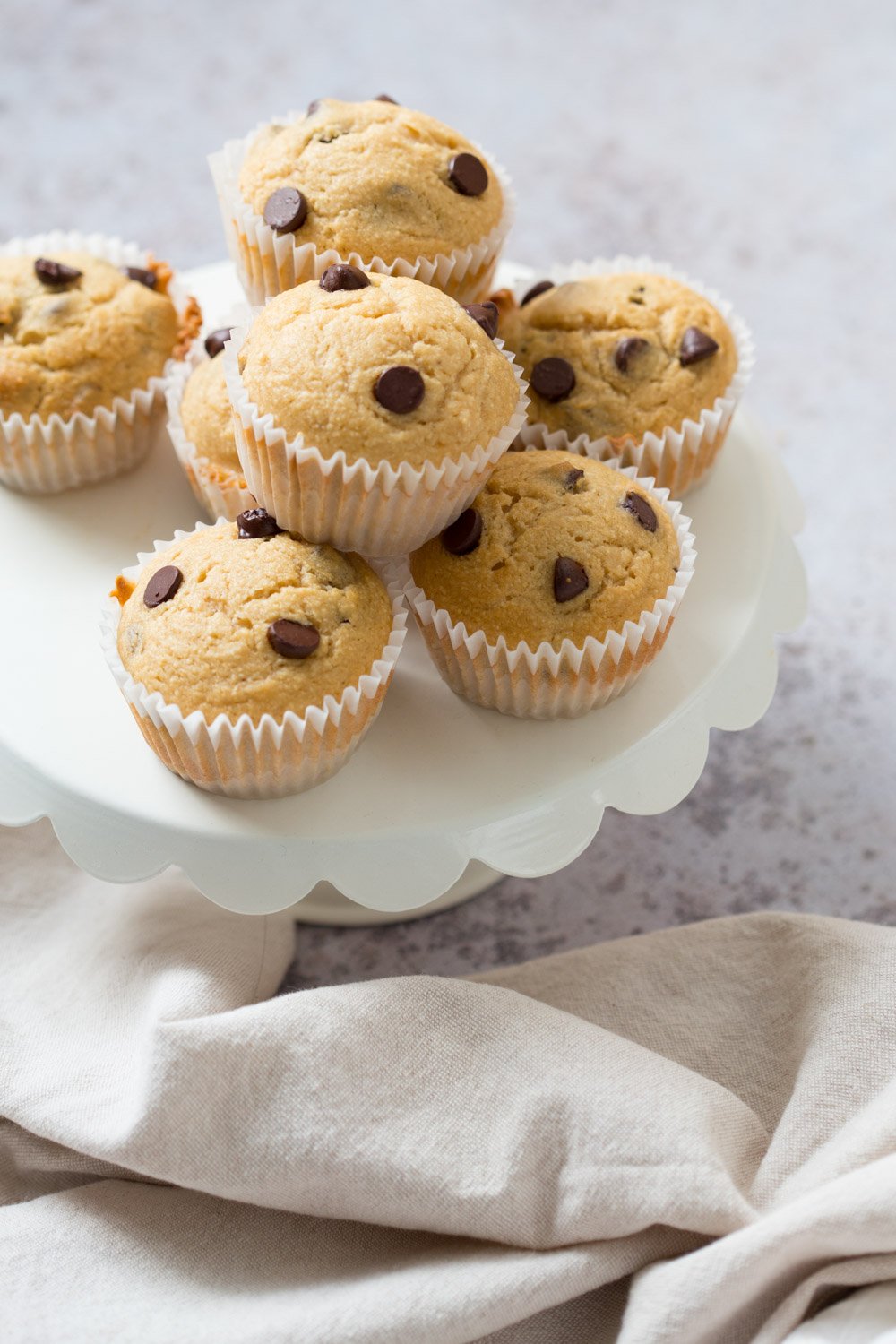 Vegan Chocolate Chip Muffins with coconut. These Soft, moist and chocolatey muffins take just a few minutes and have no added oil. #Vegan #Nutfree #Soyfree #Recipe #veganricha Use dried fruit instead of chocolate to make #oilfree | VeganRicha.com 