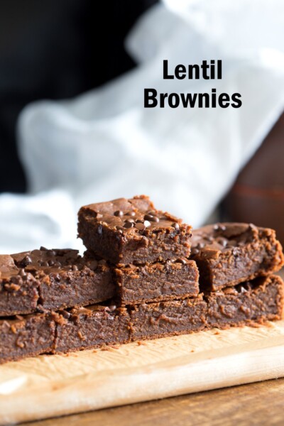 Lentil Brownies - Fudgy Nut Butter & Lentil Brownies - Vegan Richa
