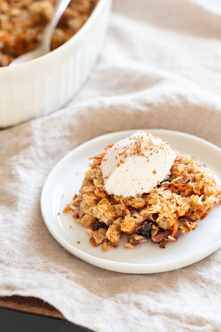 Vegan Carrot Cake Baked Oatmeal Vegan Richa