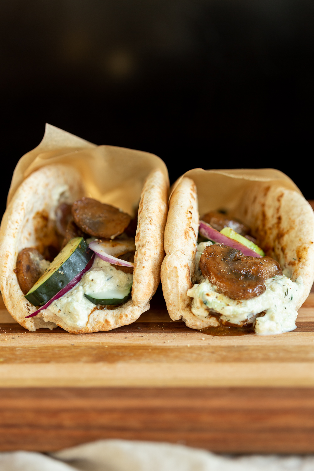Vegan Gyros With Mushrooms And Tzatziki Vegan Richa