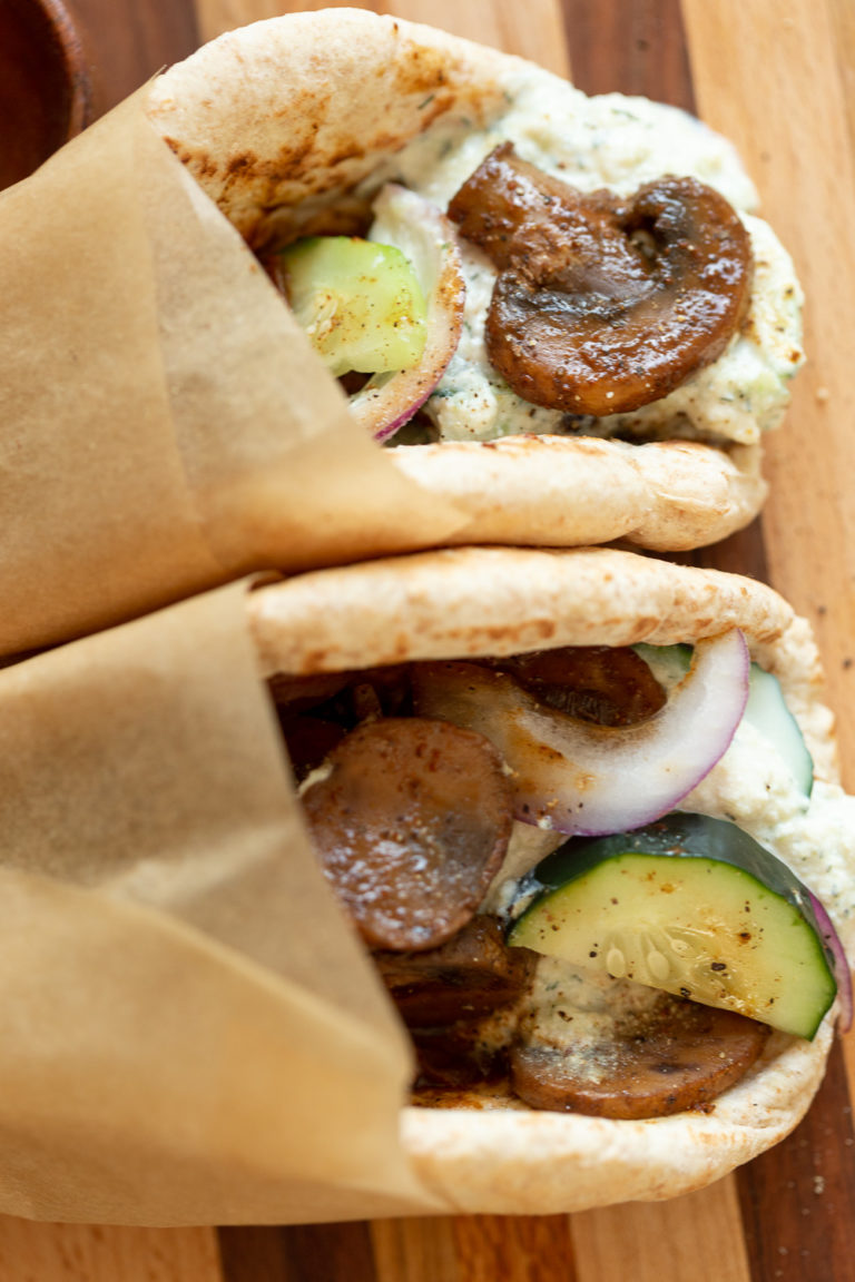 Vegan Gyros With Mushrooms And Tzatziki Vegan Richa