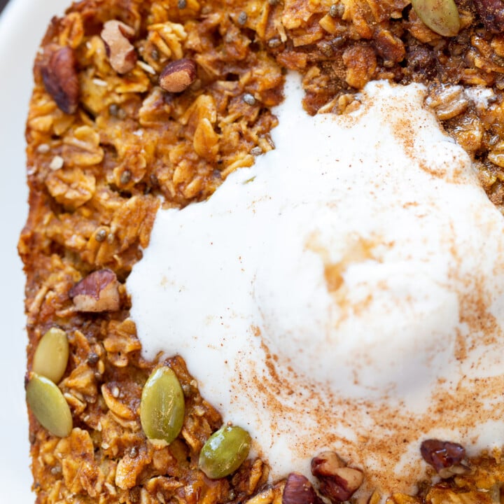Vegan Pumpkin Baked Oatmeal (No Oil) Vegan Richa