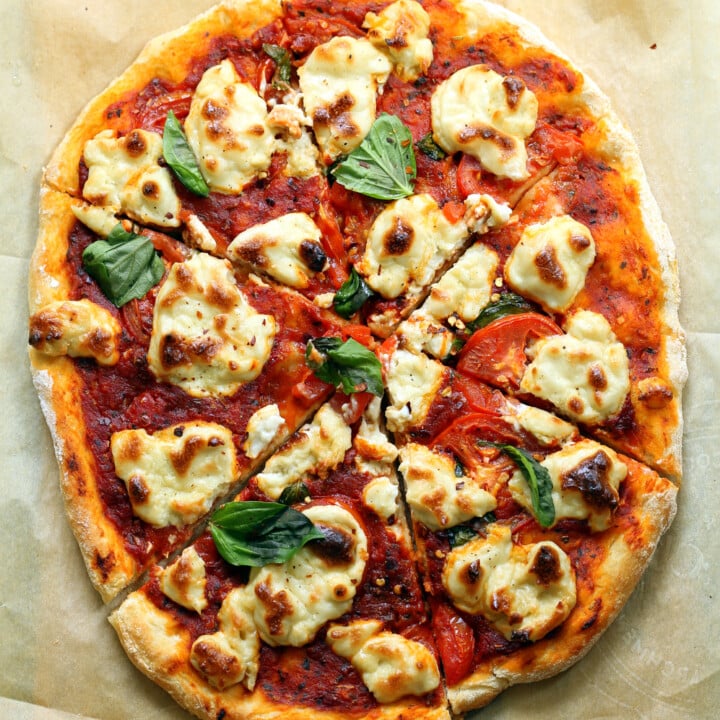 Vegan Margherita Pizza With Cashew Mozzarella Vegan Richa
