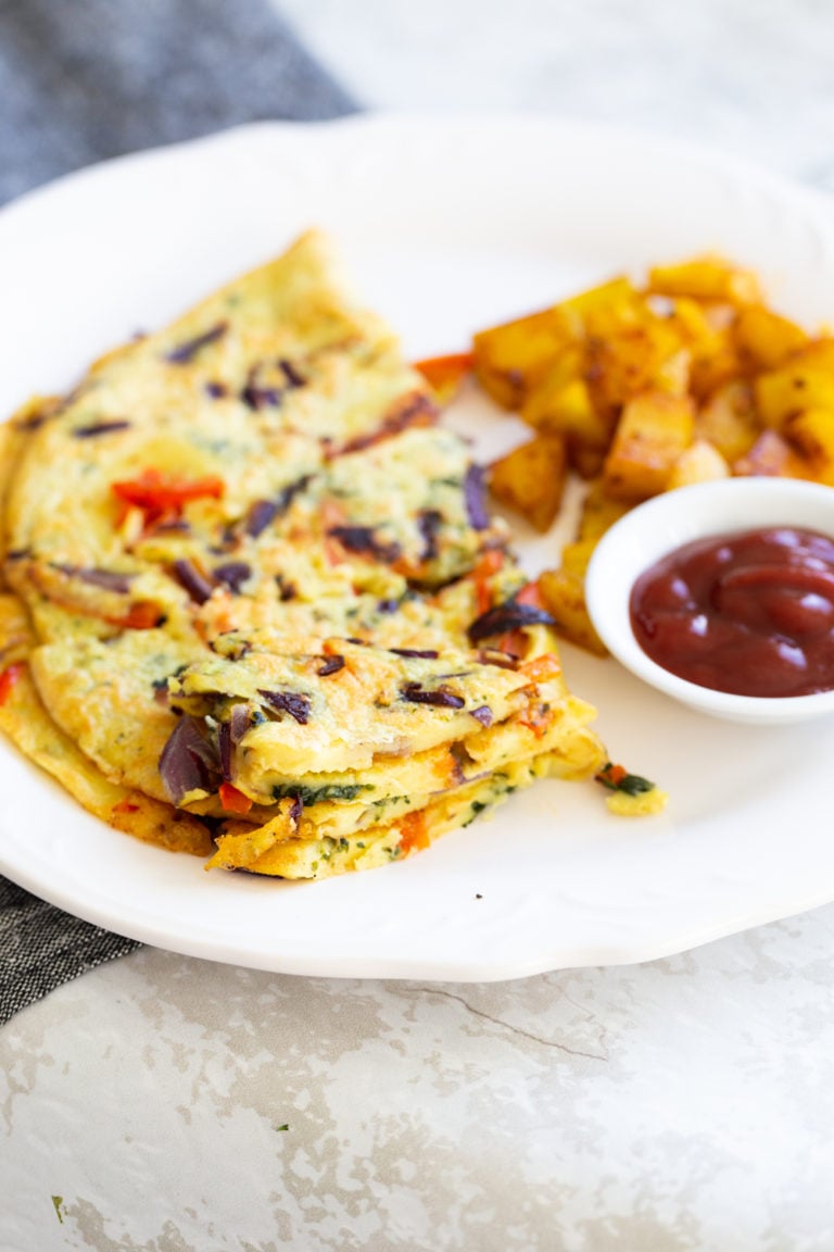 Vegan Omelet with Mung Bean 