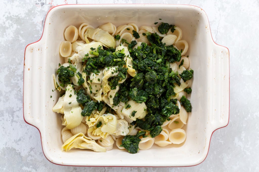 Vegan Spinach Artichoke Pasta Bake Recipe - Vegan Richa