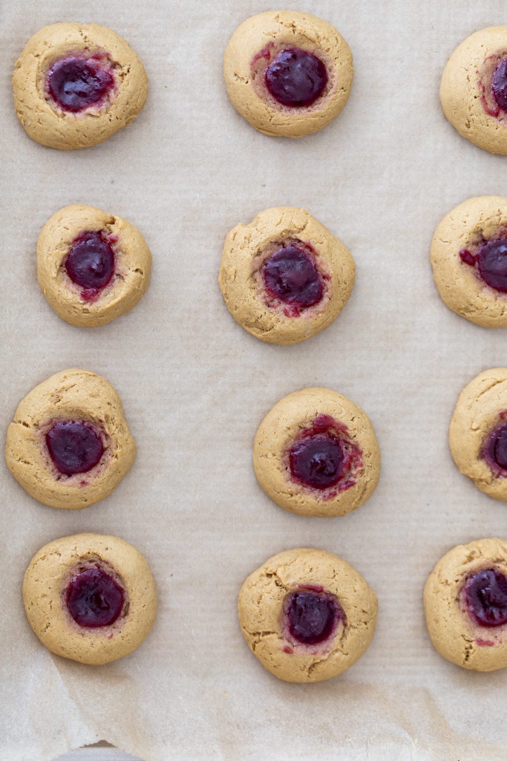 Vegan Peanut Butter & Jelly Thumbprint Cookies | Vegan Richa