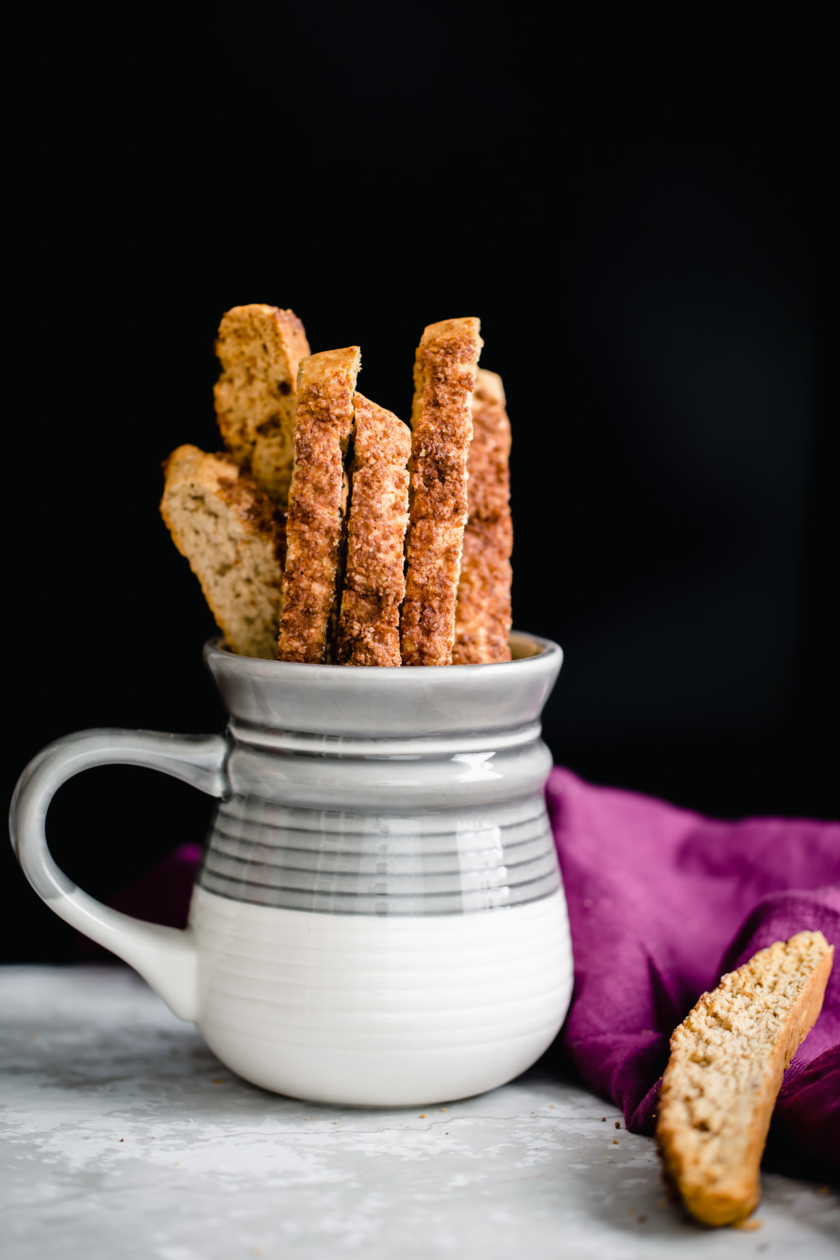 Vegan Churro Biscotti - Cinnamon Sugar Biscotti