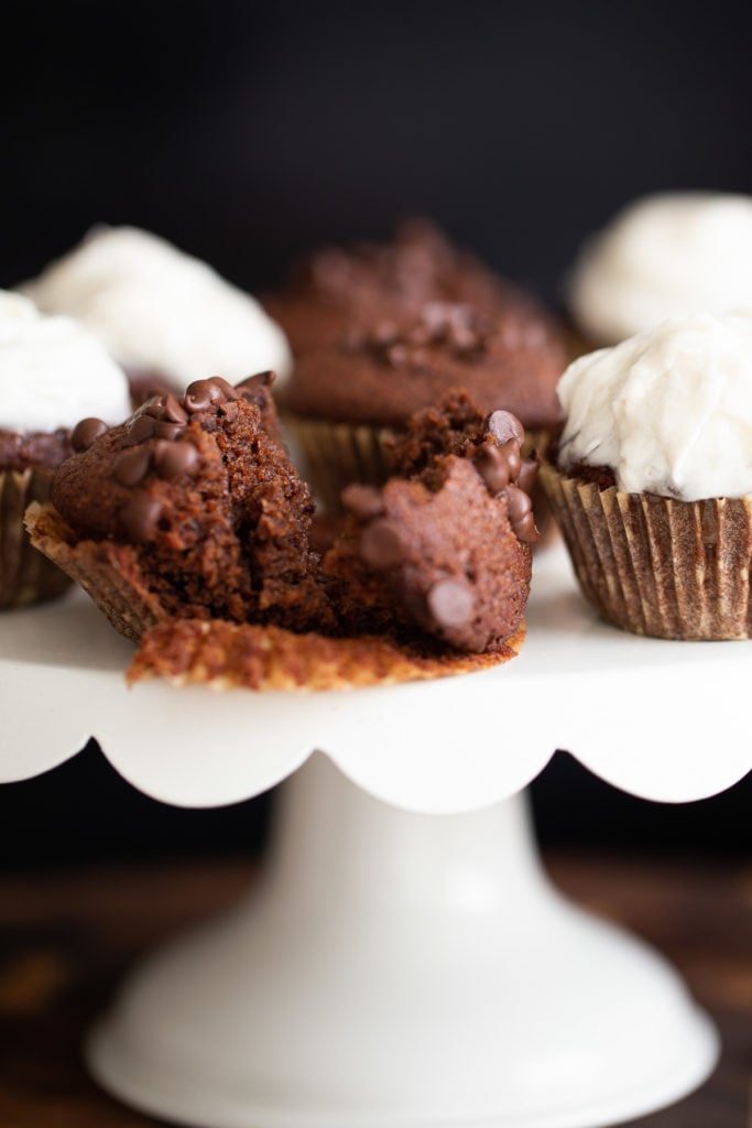 Vegan Gluten-free Chocolate Cupcakes - grain-free