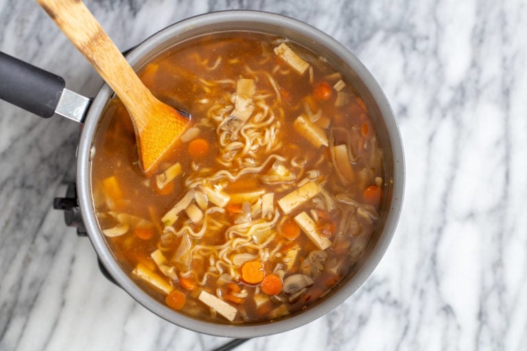 Vegan Hot and Sour Soup with Ramen Vegan Richa