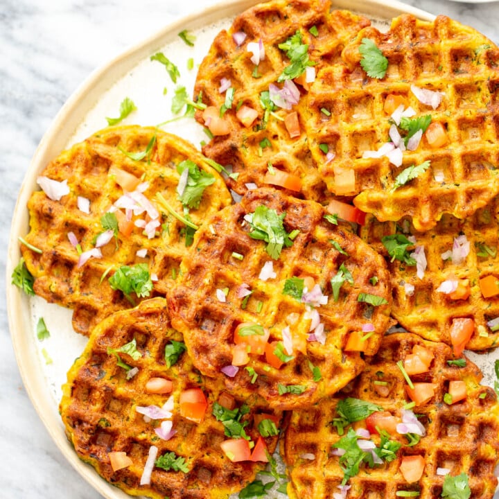 Savory Chickpea Flour Waffles Pakora Waffles Vegan Richa