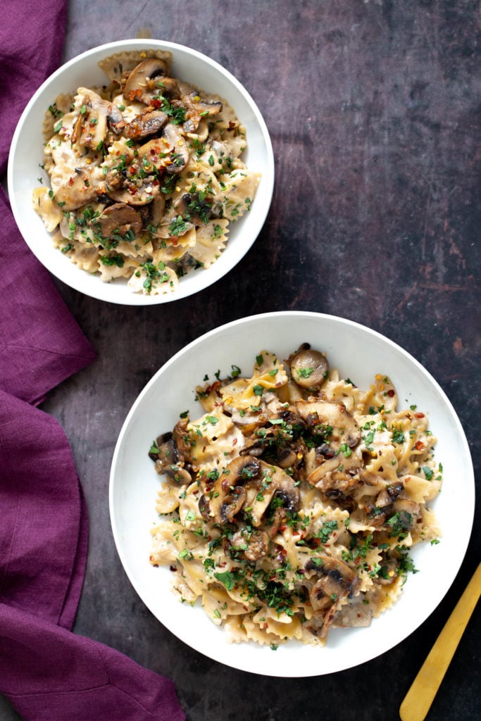 Easy Vegan Mushroom Stroganoff - One Pot Recipe