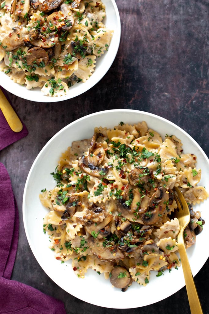 Easy Vegan Mushroom Stroganoff - One Pot Recipe