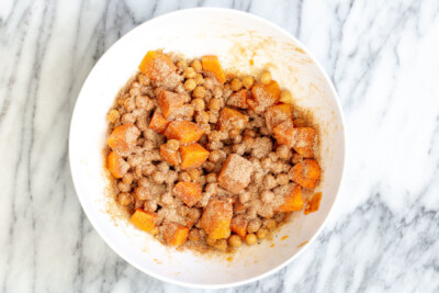 Spicy Sweet Potato Chickpea Salad Bowl with Tahini Dressing - Vegan Richa