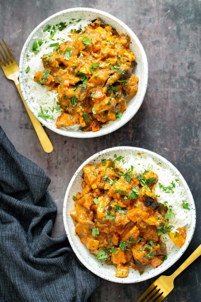 Vegan Madras Curry Tofu Casserole One Pot Dinner