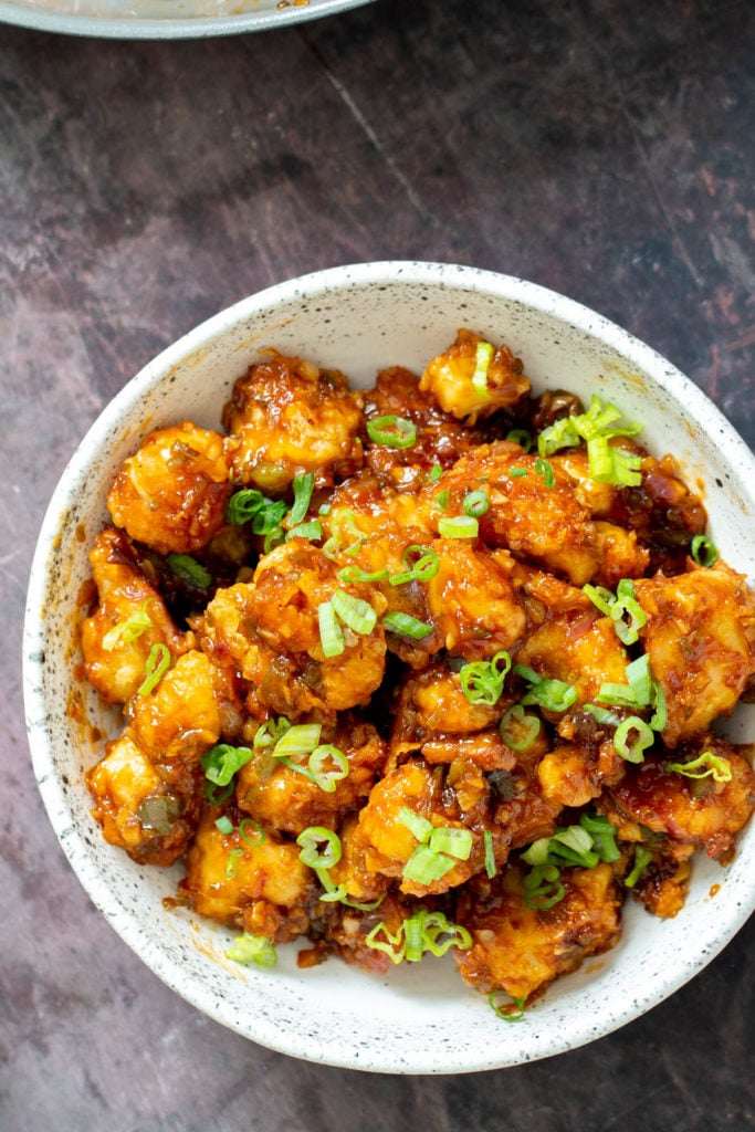 Baked Gobi Manchurian Cauliflower Manchurian Vegan Richa