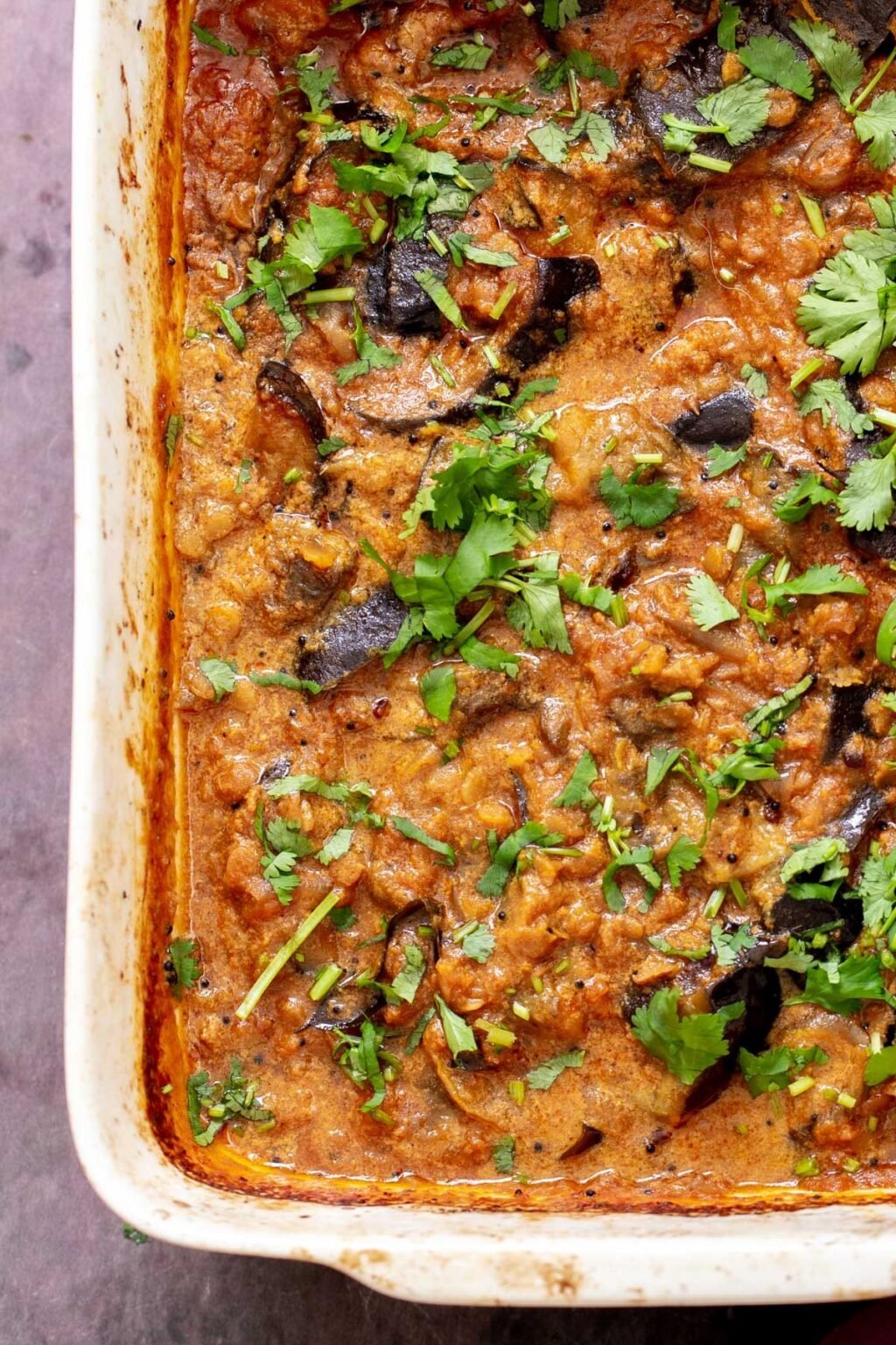 South Indian Baked Eggplant Curry Recipe