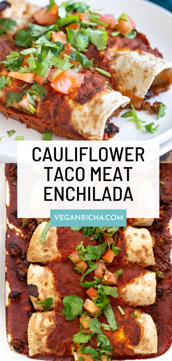 Vegan Cauliflower Bean Enchiladas