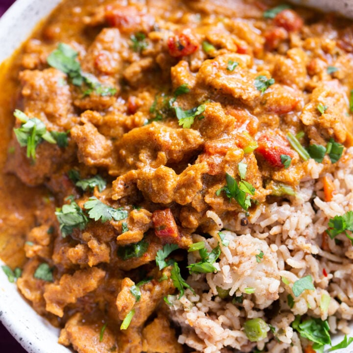 Vegan Instant Pot "Chicken" Soy Curl Curry Healthy Family Recipes
