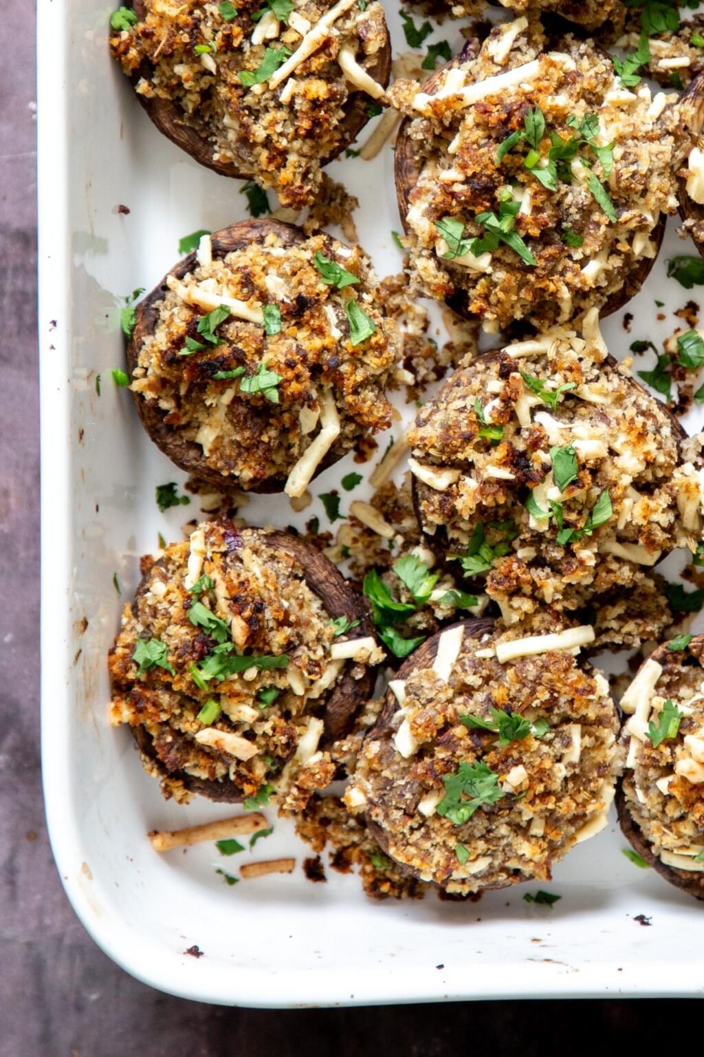 Vegan Stuffed Mushrooms - Vegan Richa