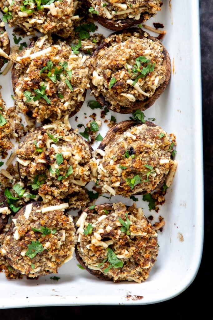 Vegan Stuffed Mushrooms - Vegan Richa