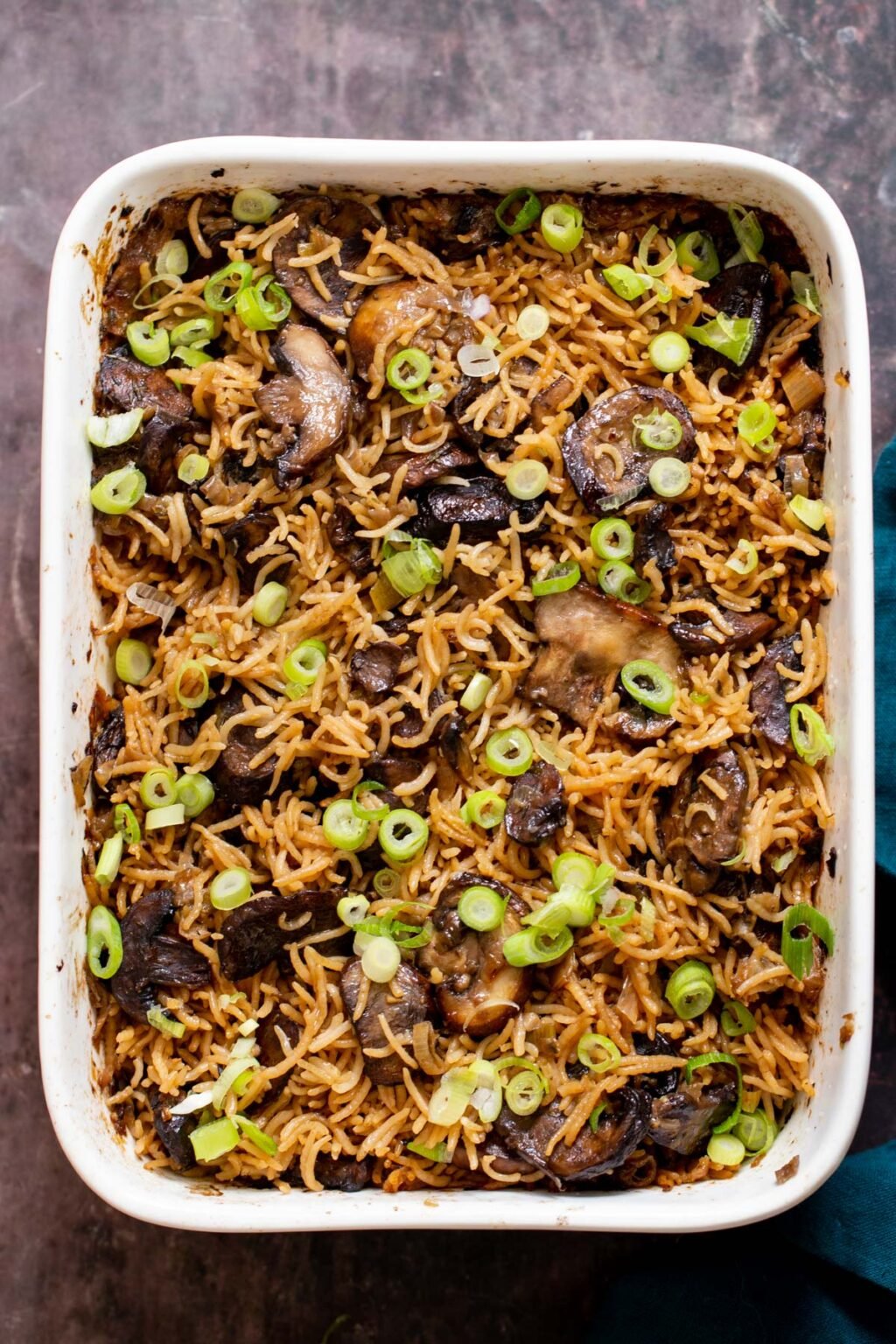Baked Vegan Mushroom Rice