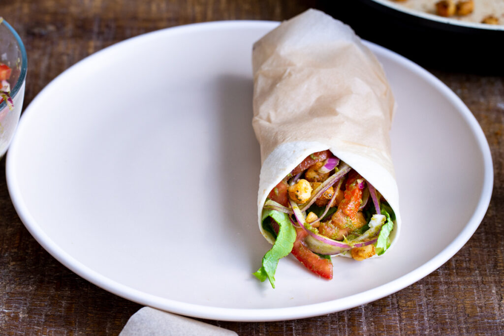 Chickpea Kathi Rolls Chickpea Chutney Wraps Vegan Richa