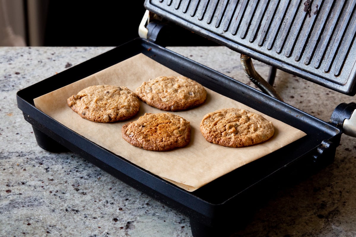 Small Batch Peanut Butter Cookies in a Panini Press