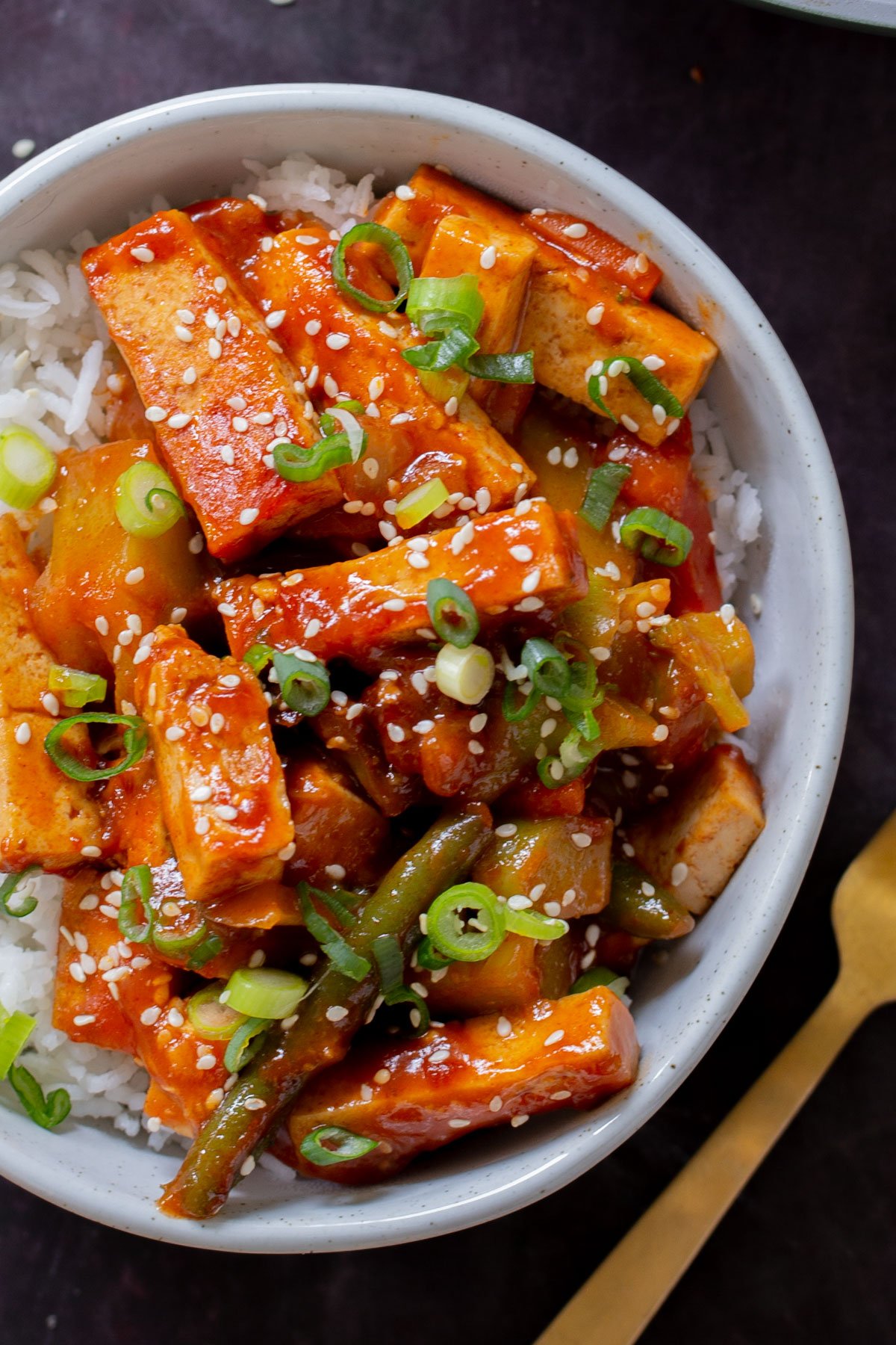 Tofu Stir Fry with Gochujang Sauce Andsuya